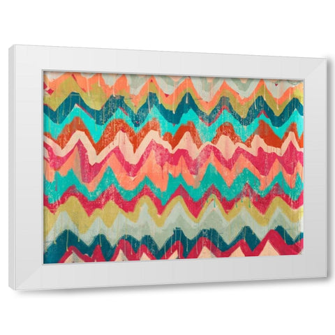 Chevrons White Modern Wood Framed Art Print by Alvarez, Cynthia