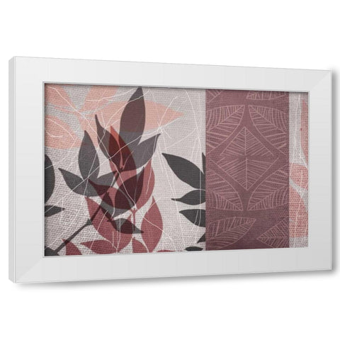 Red Leaf White Modern Wood Framed Art Print by Dyer, Beverly