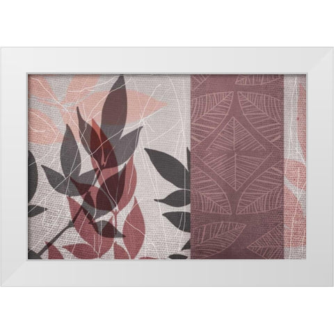 Red Leaf White Modern Wood Framed Art Print by Dyer, Beverly