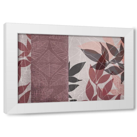 Red Leaf 2 White Modern Wood Framed Art Print by Dyer, Beverly