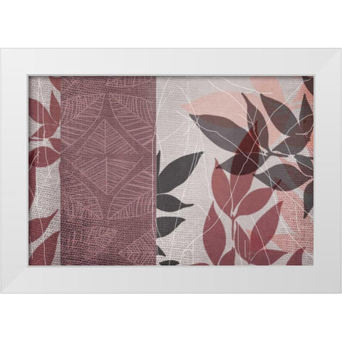 Red Leaf 2 White Modern Wood Framed Art Print by Dyer, Beverly