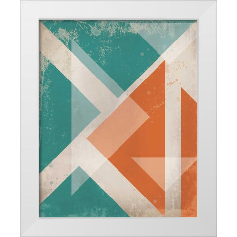 Triangles 1 White Modern Wood Framed Art Print by Alvarez, Cynthia