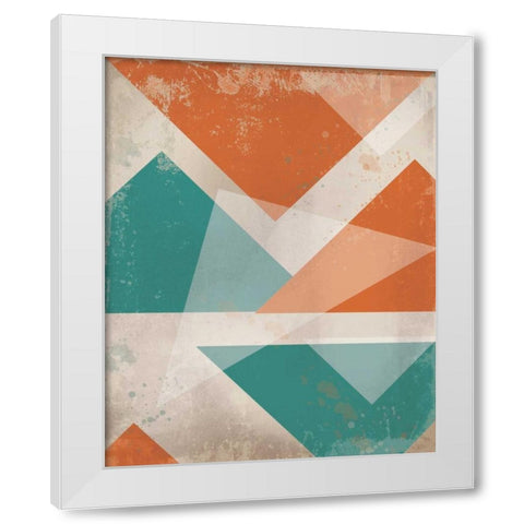 Triangles 2 White Modern Wood Framed Art Print by Alvarez, Cynthia