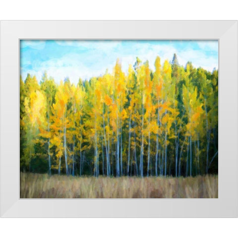 Trees 1 White Modern Wood Framed Art Print by Alvarez, Cynthia
