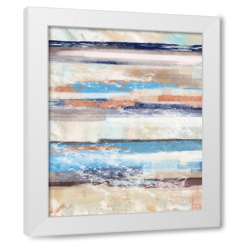 Lines B White Modern Wood Framed Art Print by Alvarez, Cynthia