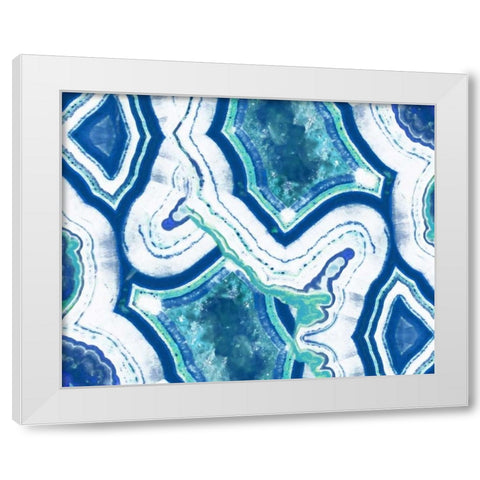 Agate 1 White Modern Wood Framed Art Print by Alvarez, Cynthia