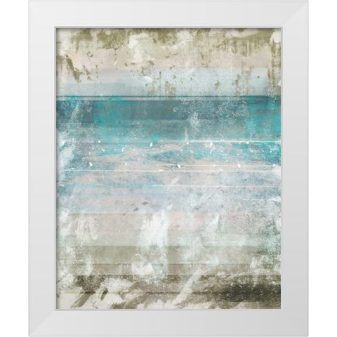 Aqua Space 1 White Modern Wood Framed Art Print by Alvarez, Cynthia