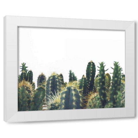 Prickly Field White Modern Wood Framed Art Print by Alvarez, Cynthia
