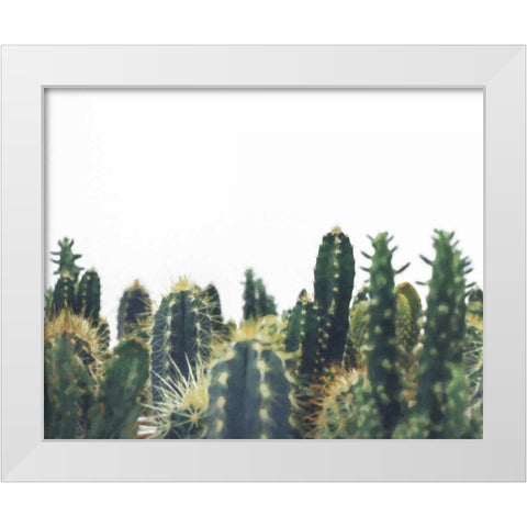 Prickly Field White Modern Wood Framed Art Print by Alvarez, Cynthia
