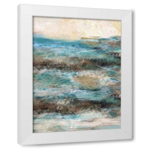 Waves 02 White Modern Wood Framed Art Print by Alvarez, Cynthia