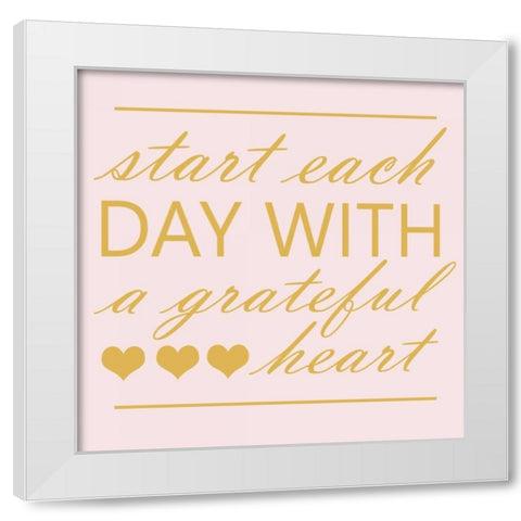 Grateful White Modern Wood Framed Art Print by Alvarez, Cynthia