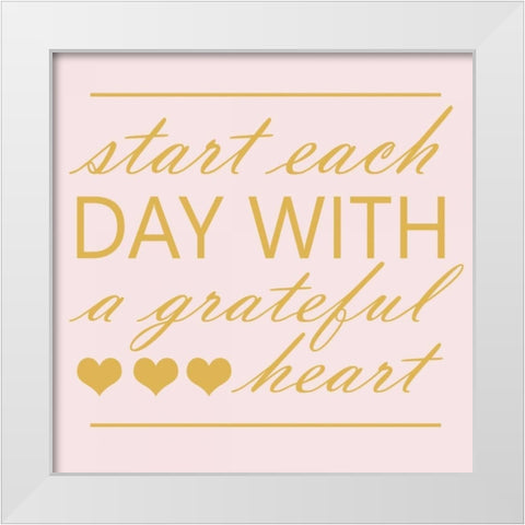 Grateful White Modern Wood Framed Art Print by Alvarez, Cynthia