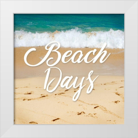 Beach Days White Modern Wood Framed Art Print by Alvarez, Cynthia