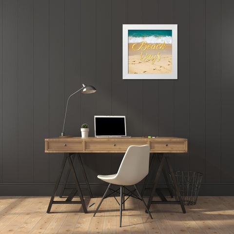 Insta J White Modern Wood Framed Art Print by Alvarez, Cynthia
