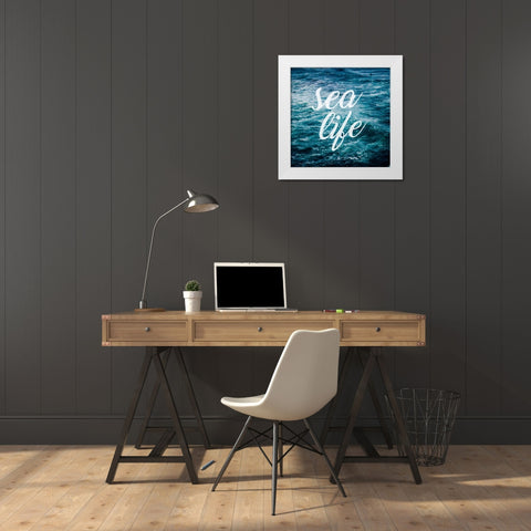 Insta M White Modern Wood Framed Art Print by Alvarez, Cynthia