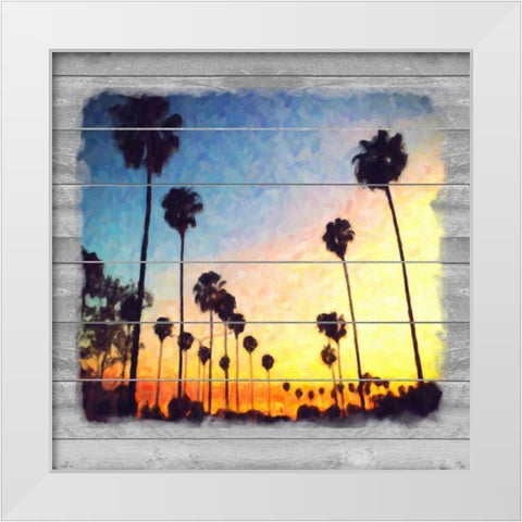 Down Sunset Strip White Modern Wood Framed Art Print by Alvarez, Cynthia