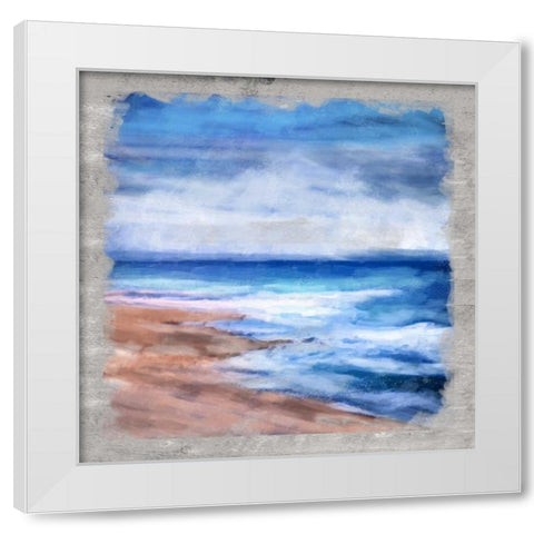 Waves Layered White Modern Wood Framed Art Print by Alvarez, Cynthia