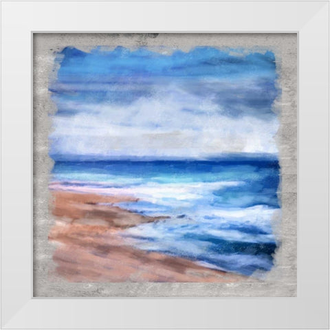 Waves Layered White Modern Wood Framed Art Print by Alvarez, Cynthia