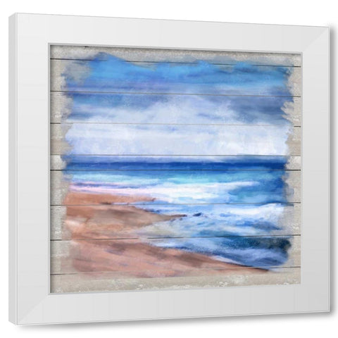 Beach High Tide White Modern Wood Framed Art Print by Alvarez, Cynthia