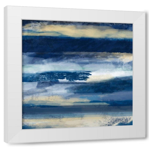 War On The Sea 2 White Modern Wood Framed Art Print by Alvarez, Cynthia