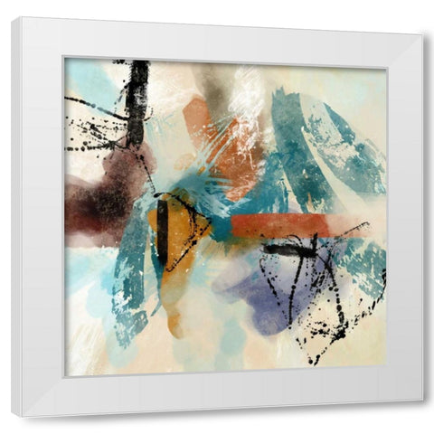 Mix B White Modern Wood Framed Art Print by Alvarez, Cynthia