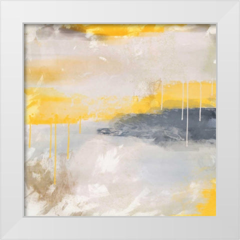 Yellow A White Modern Wood Framed Art Print by Alvarez, Cynthia