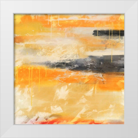 Orange White Modern Wood Framed Art Print by Alvarez, Cynthia