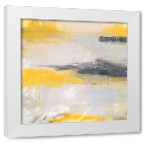Yellow B White Modern Wood Framed Art Print by Alvarez, Cynthia