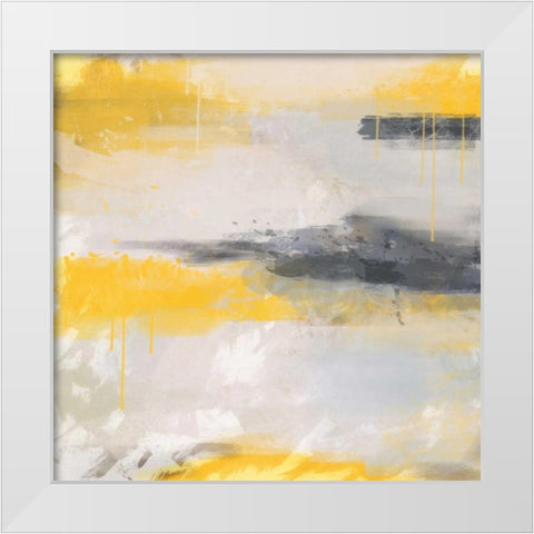 Yellow B White Modern Wood Framed Art Print by Alvarez, Cynthia