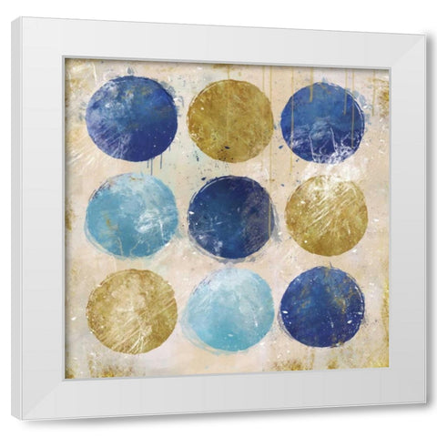 Circles A White Modern Wood Framed Art Print by Alvarez, Cynthia