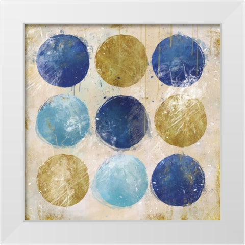 Circles A White Modern Wood Framed Art Print by Alvarez, Cynthia