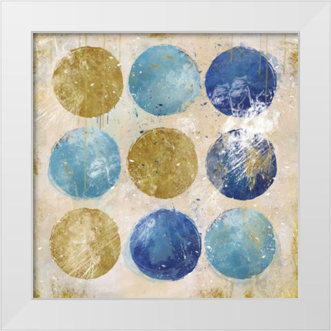 Circles B White Modern Wood Framed Art Print by Alvarez, Cynthia