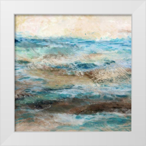 Wave White Modern Wood Framed Art Print by Alvarez, Cynthia