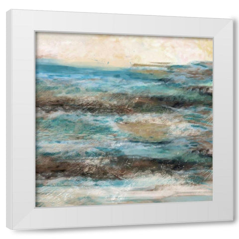 Waves White Modern Wood Framed Art Print by Alvarez, Cynthia