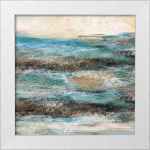 Waves White Modern Wood Framed Art Print by Alvarez, Cynthia