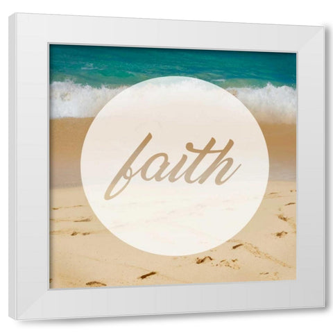Circle Faith White Modern Wood Framed Art Print by Alvarez, Cynthia