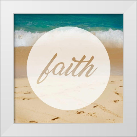 Circle Faith White Modern Wood Framed Art Print by Alvarez, Cynthia