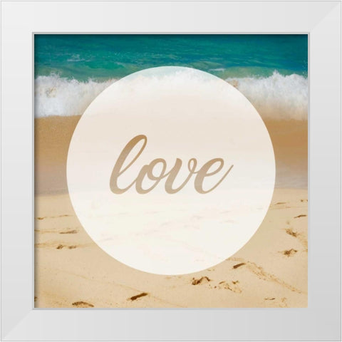 Circle Love White Modern Wood Framed Art Print by Alvarez, Cynthia