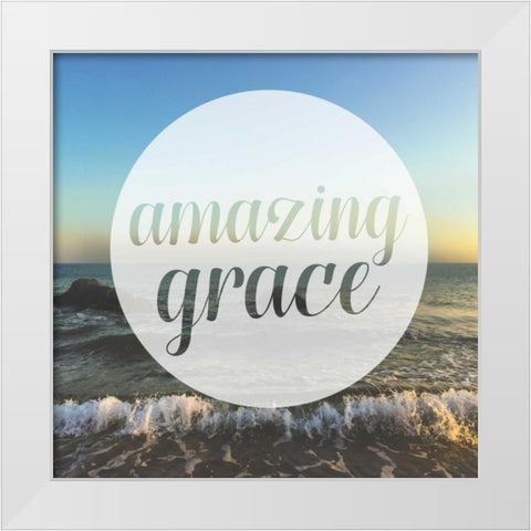 Amazing Grace White Modern Wood Framed Art Print by Alvarez, Cynthia