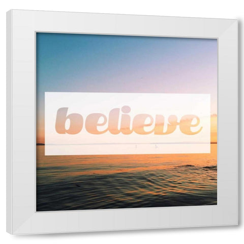 Believe White Modern Wood Framed Art Print by Alvarez, Cynthia