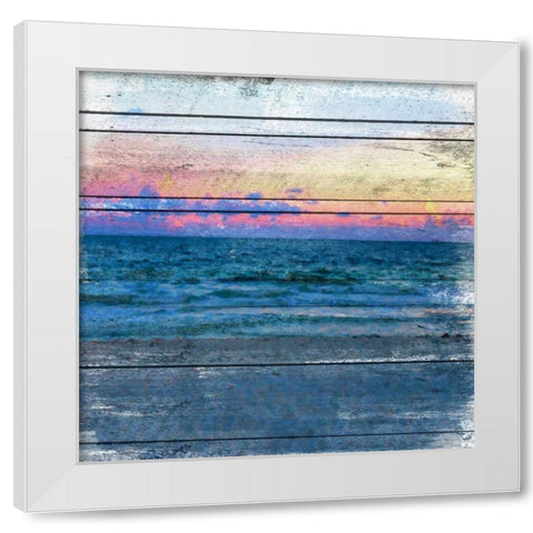 Beach Blues 2 White Modern Wood Framed Art Print by Alvarez, Cynthia