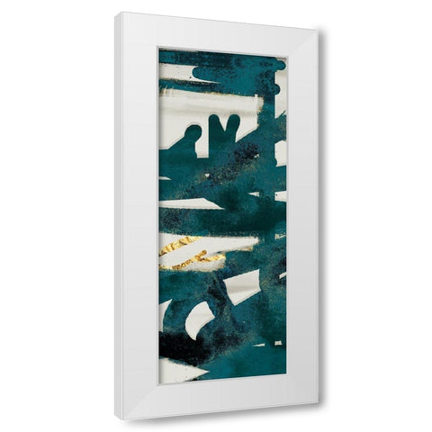 Teal and Flare B White Modern Wood Framed Art Print by Alvarez, Cynthia