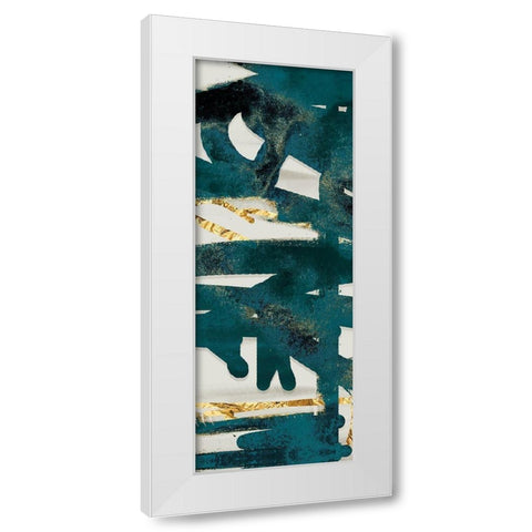 Teal and Flare D White Modern Wood Framed Art Print by Alvarez, Cynthia