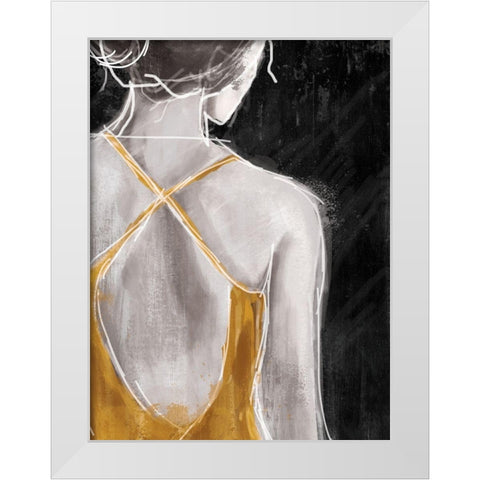 Gold on The Town 1 White Modern Wood Framed Art Print by Alvarez, Cynthia