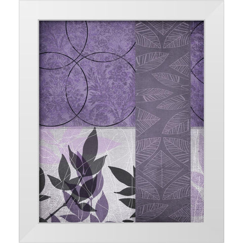 Vibrant Purple Leaf 1 White Modern Wood Framed Art Print by Dyer, Beverly