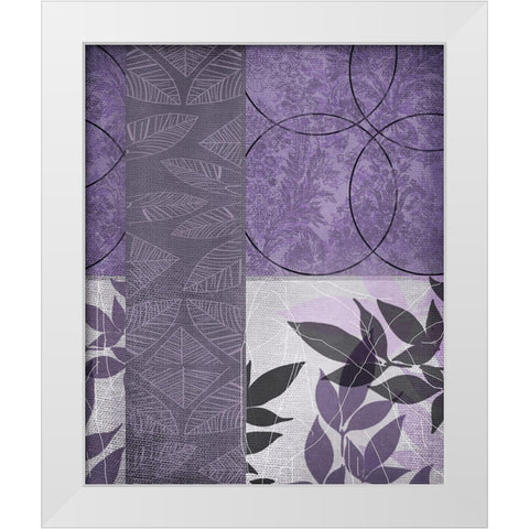 Vibrant Purple Leaf 2 White Modern Wood Framed Art Print by Dyer, Beverly