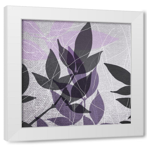 Vibrant Purple Leaf 3 White Modern Wood Framed Art Print by Dyer, Beverly