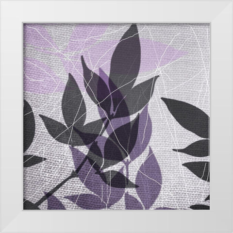 Vibrant Purple Leaf 3 White Modern Wood Framed Art Print by Dyer, Beverly
