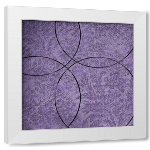 Vibrant Purple Square 4 White Modern Wood Framed Art Print by Dyer, Beverly