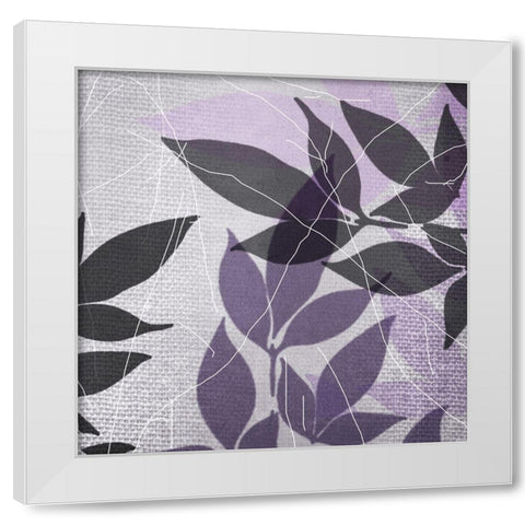 Vibrant Purple Leaf 3 White Modern Wood Framed Art Print by Dyer, Beverly